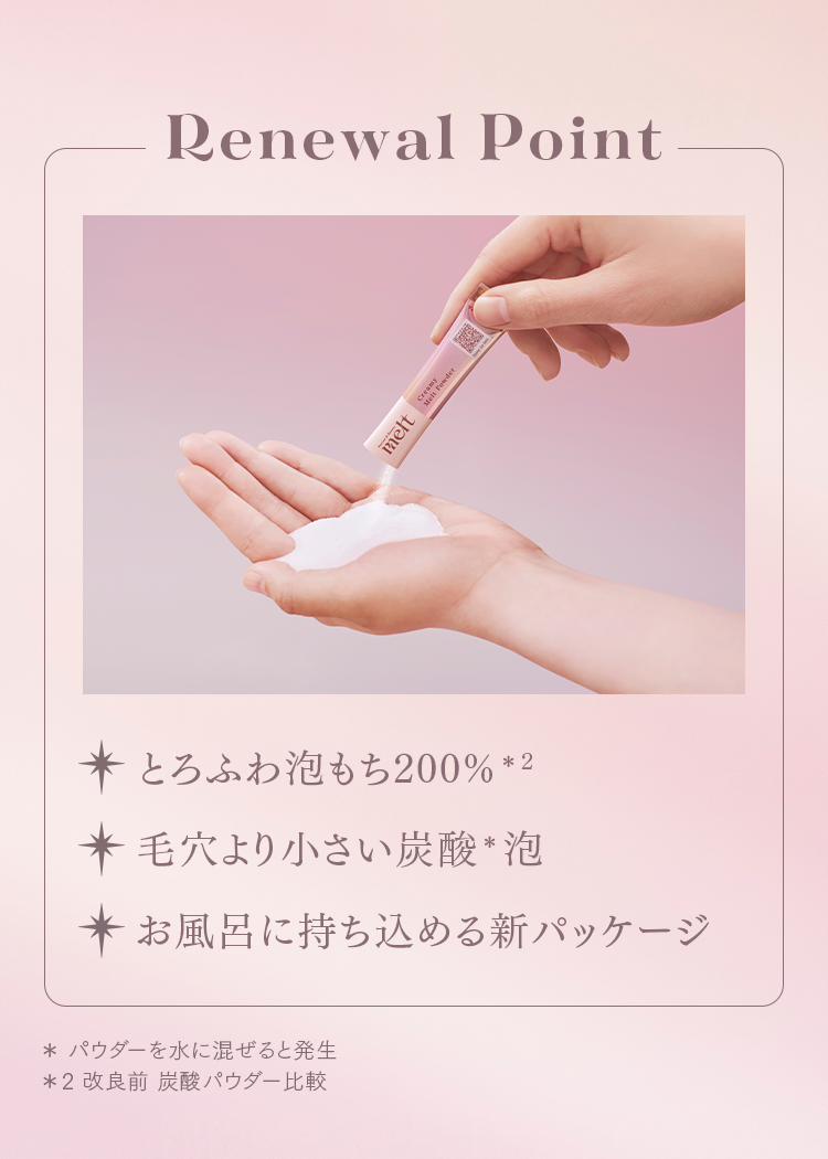 とろける生炭酸シャンプー melt [メルト] | 休息美容 休みながら美しく